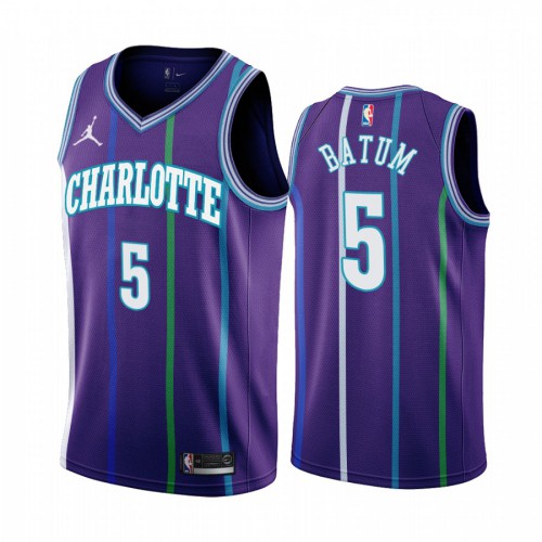 Nike Nets Purple Charlotte Hornets #5 Jersey - Budget-Friendly