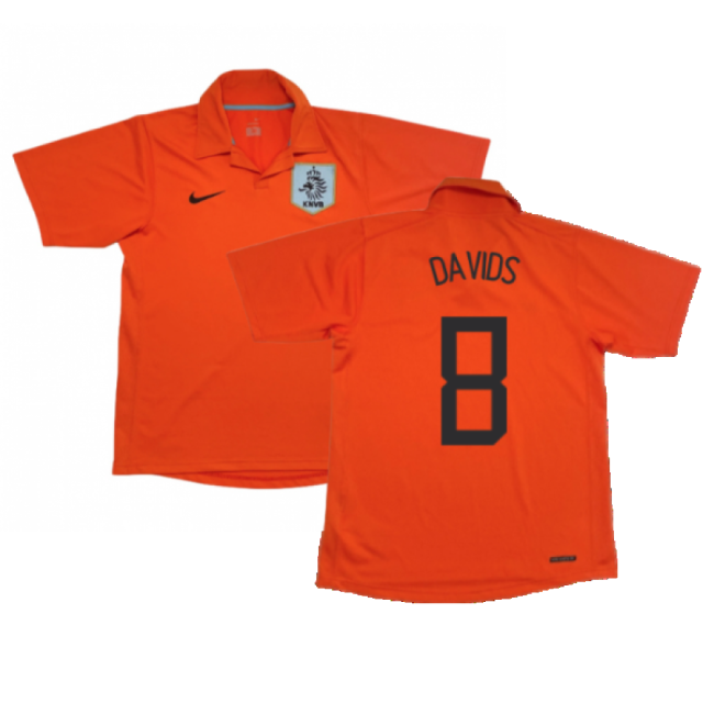 Holland 2006-08 Home Shirt (M) ((Good) M) (Davids 8) Premium