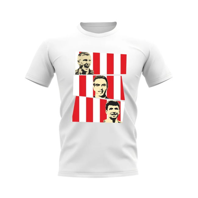 Schweinsteiger Lahm Muller Bayern Munich Trio official style T-Shir...