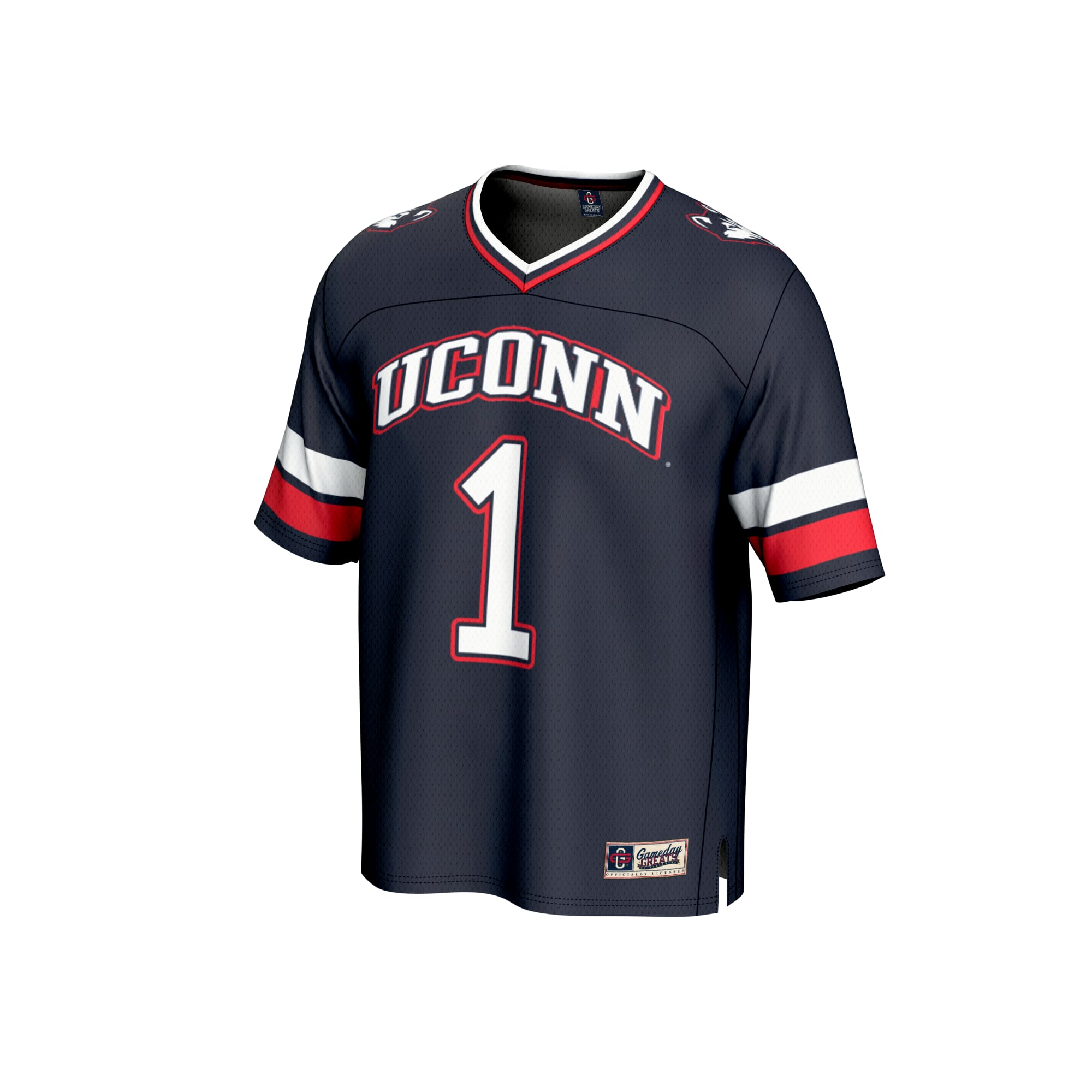 #1 UConn Huskies GameDay Greats Youth Lightweight Collegiate Football Fashion Jersey - Navy