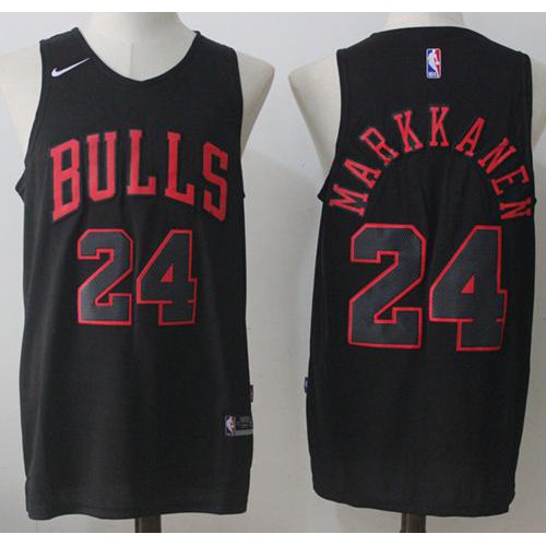 Nike Clippers Black Chicago Bulls #24 Jersey - On Sale Game Day Wear