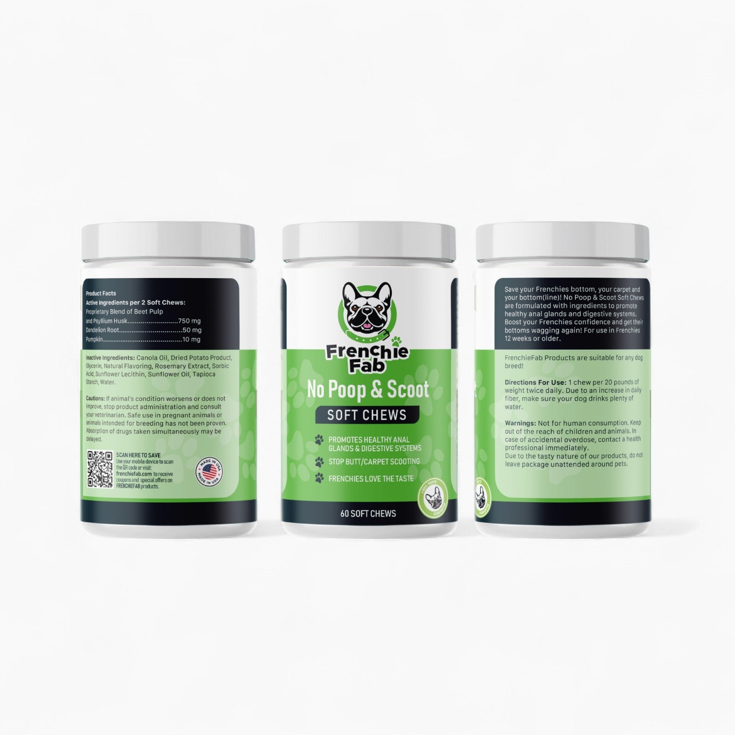 Cozy Frenchie No Poop Scoot Soft Chews – Anal Gland Digestive Support...