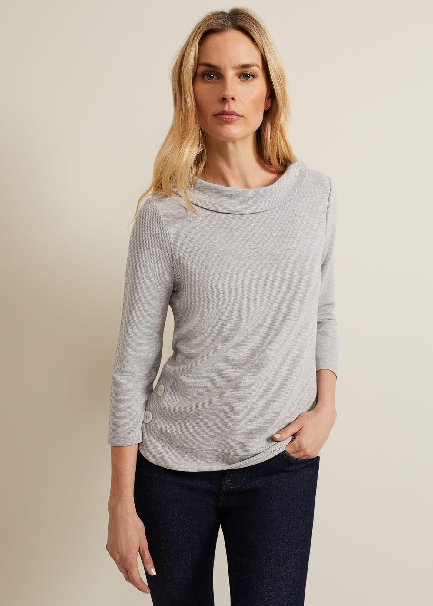Remy Textured Cowl Neck Top