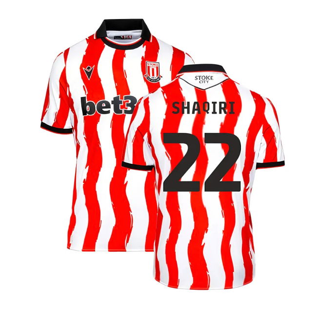 Match Quality Football Stoke City Home Shirt Shaqiri #22 Latest Ed...