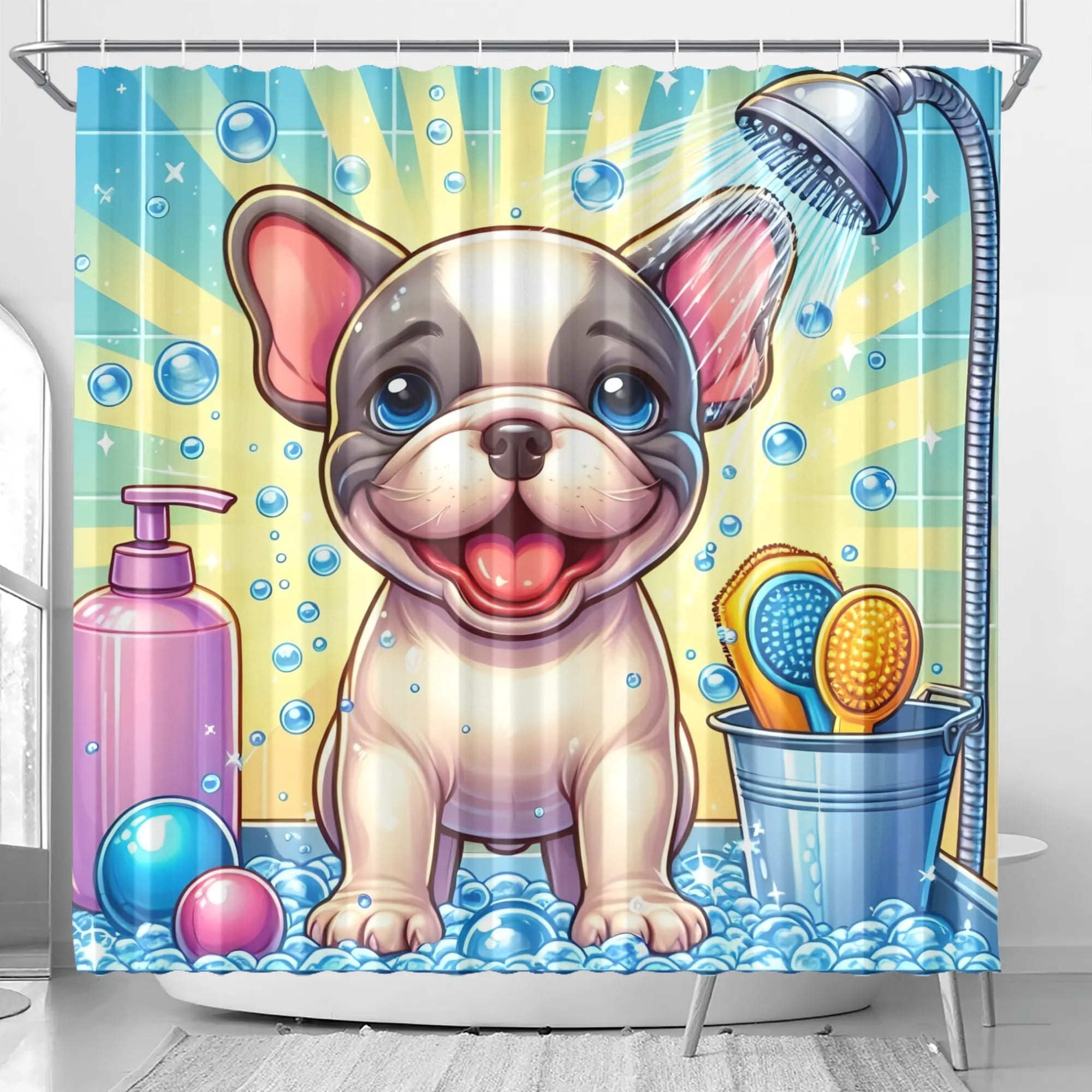 Lifestyle-Driven Milo - Shower Curtain For Frenchie Lovers for Casual
