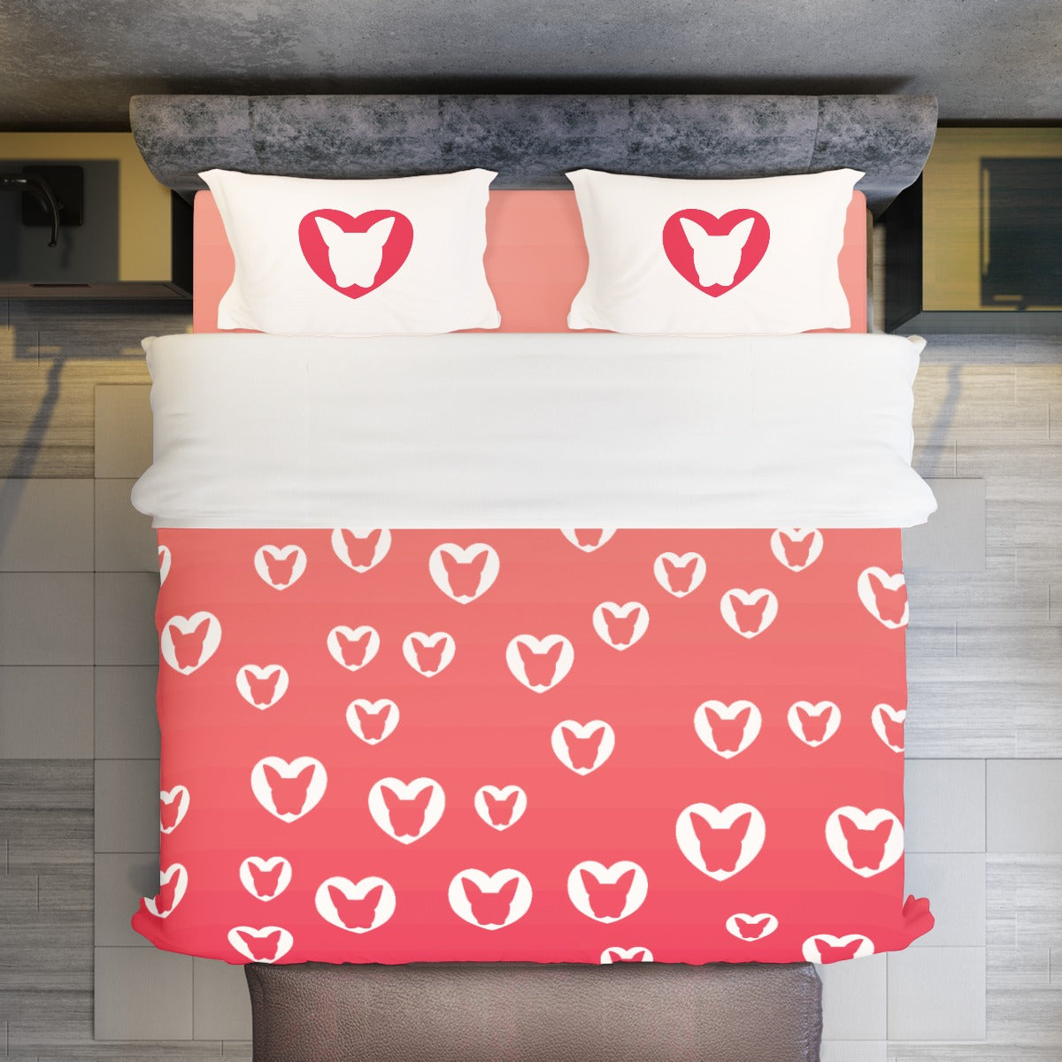 Minimal-Aesthetic Chance- Duvet Cover Set For Boston Terrier Lovers f...