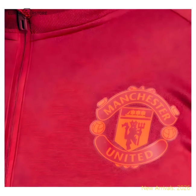 Official Superior 2023-2024 Man Utd EU Training Top Burgundy