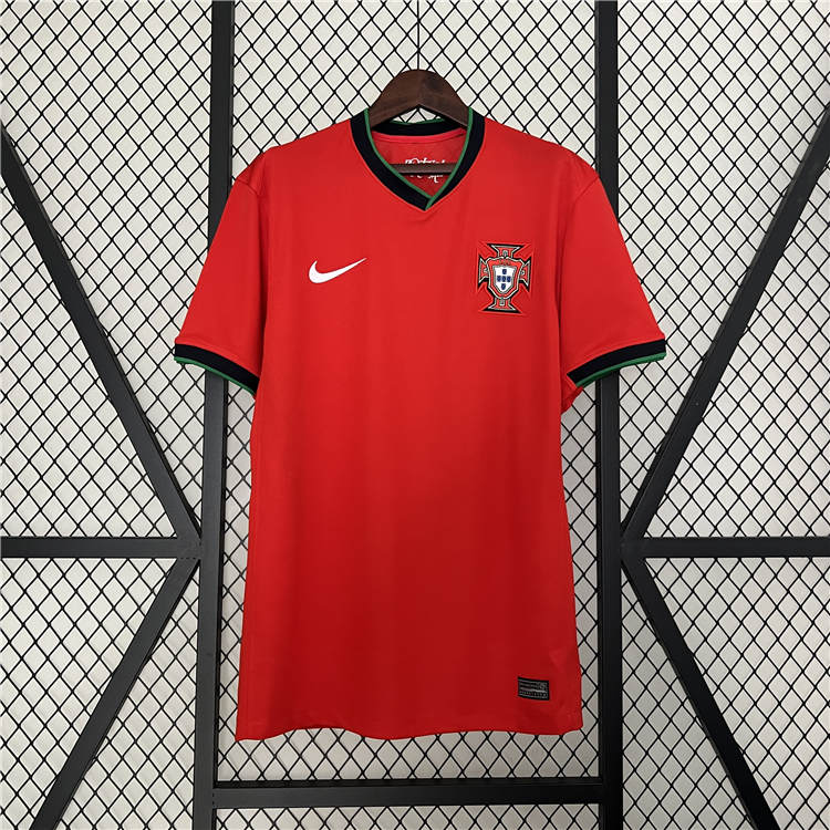 Official UEFA Euro 2024 Portugal Home Red Soccer Jersey Football Shirt
