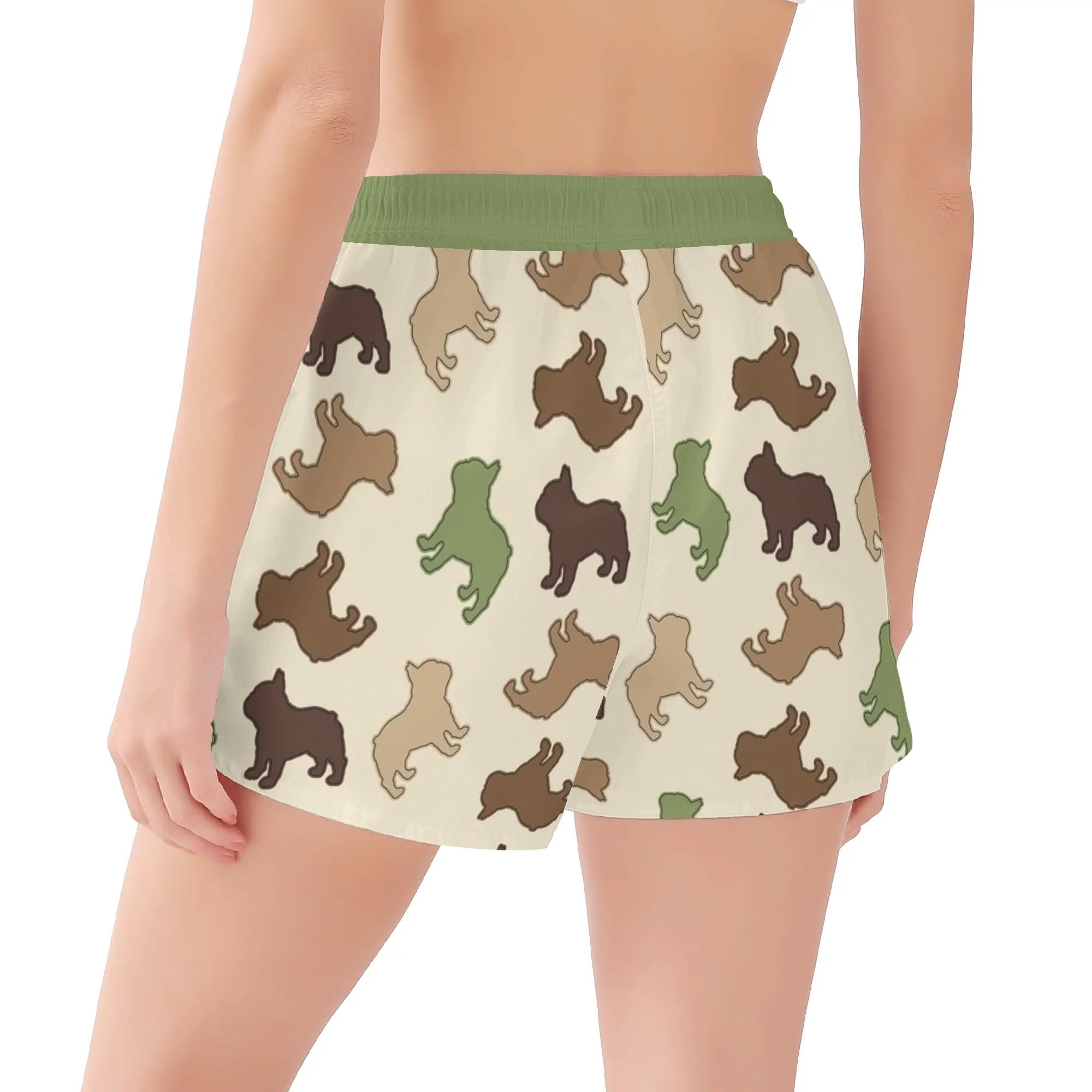 French Bulldog Lover Peggy Womens Beach Shorts Casual Everyday Product