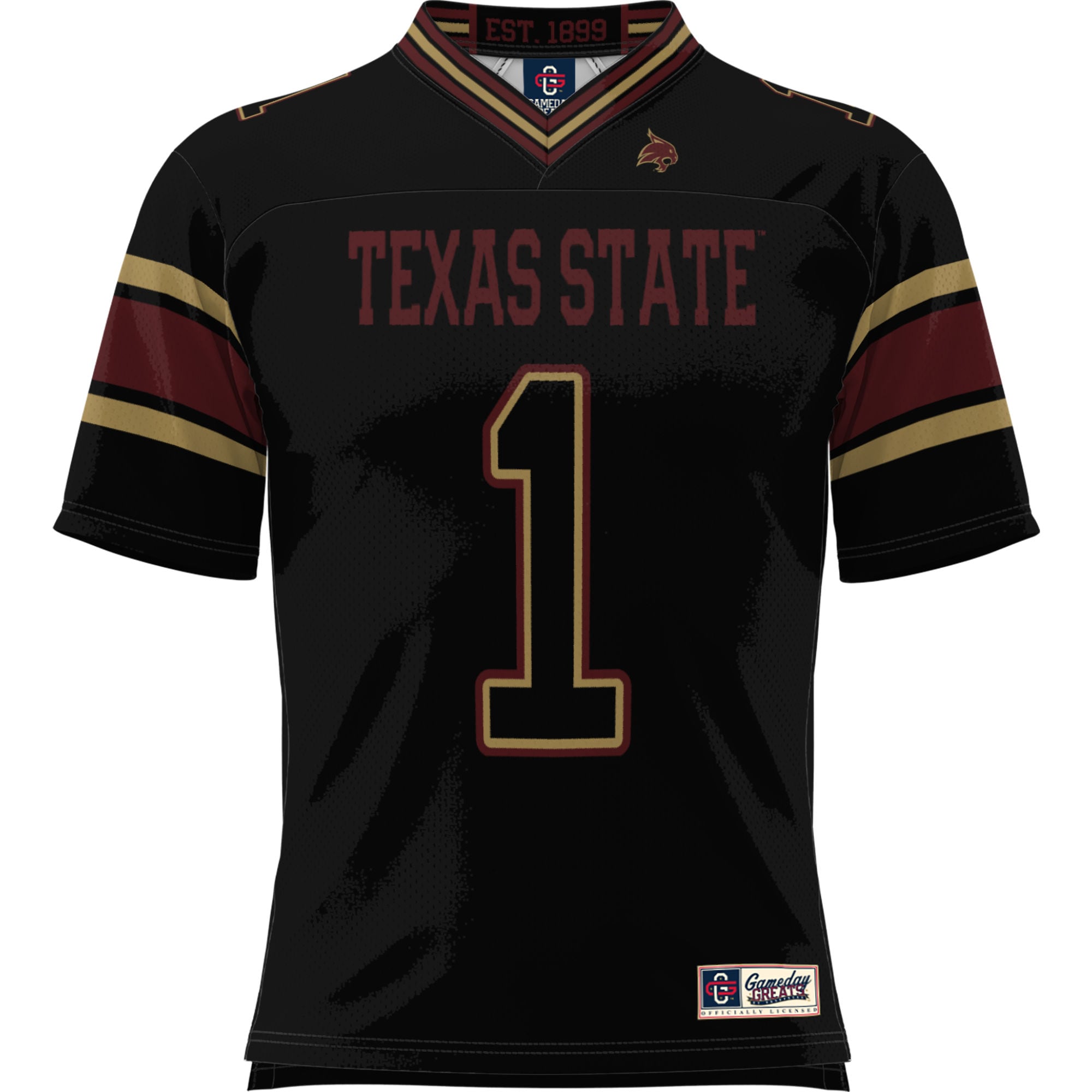 #1 Texas State Bobcats GameDay Greats Youth 26/27 Football Jersey - Black