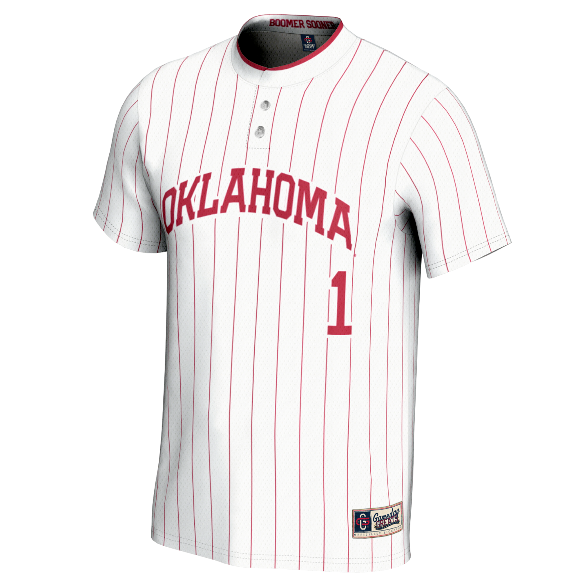 [DDG] Oklahoma Sooners GameDay Greats Youth Lightweight Softball Jersey - White