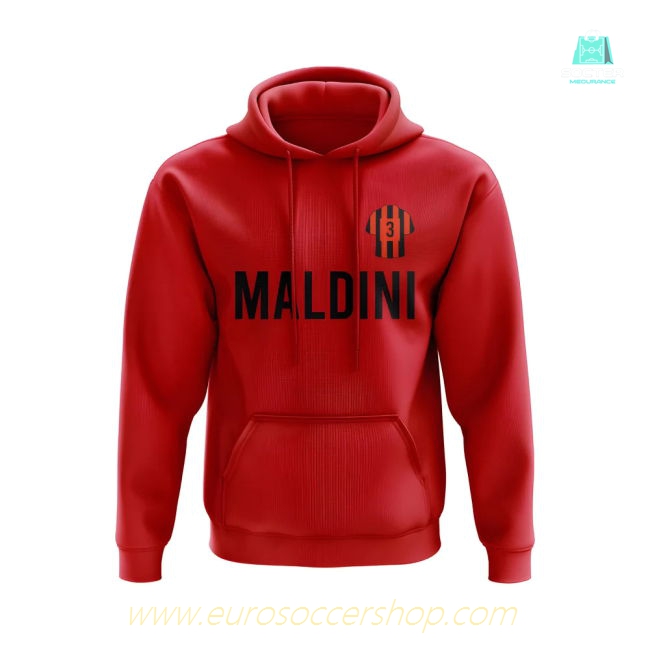 Paolo Maldini AC Milan Number Hoody (Red)