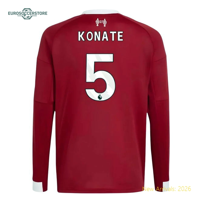Durable Liverpool Kids Jersey Konate 2025-2026 Performance Fabric