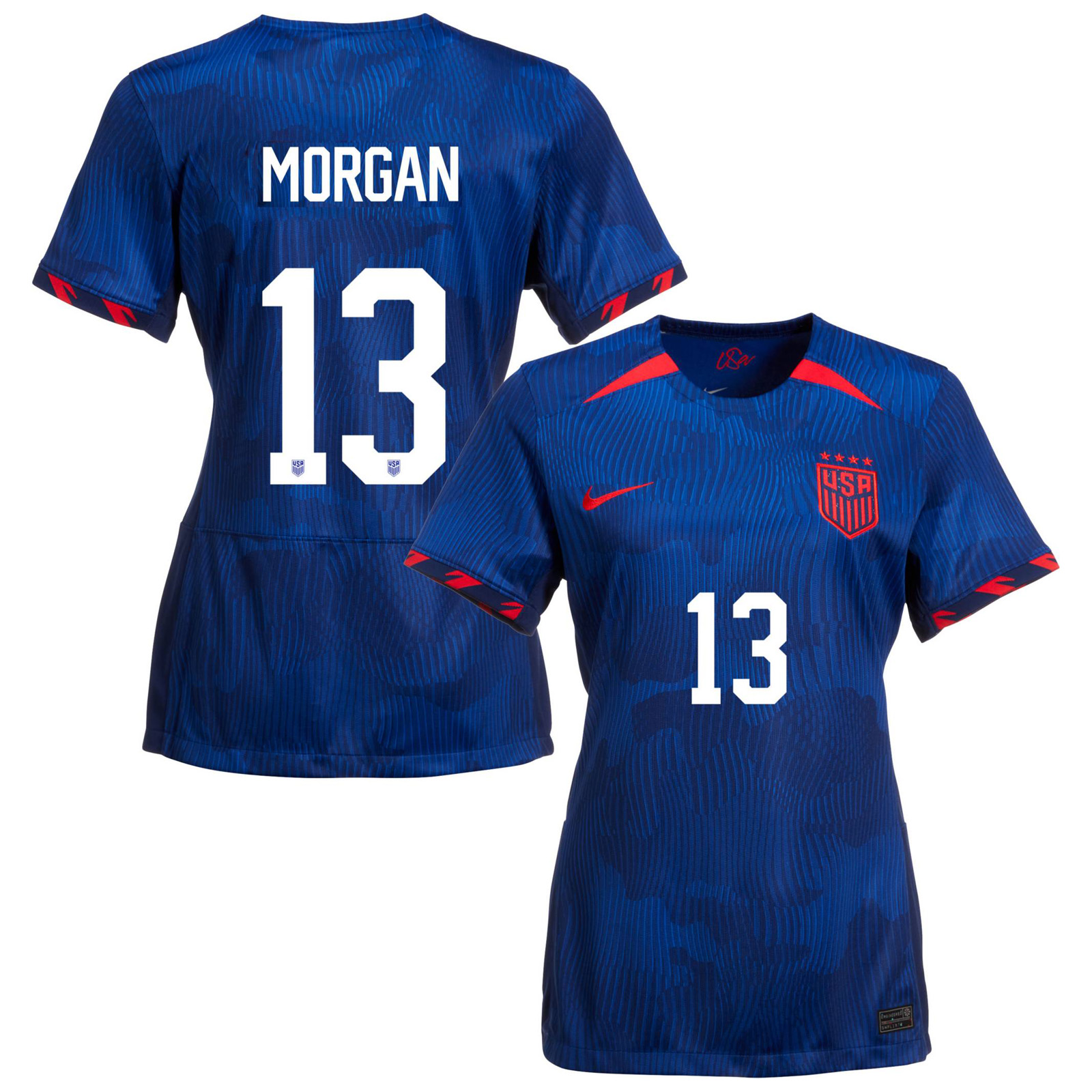 Nike Usa nike womens usa uswnt alex morgan #13 Away Jersey -