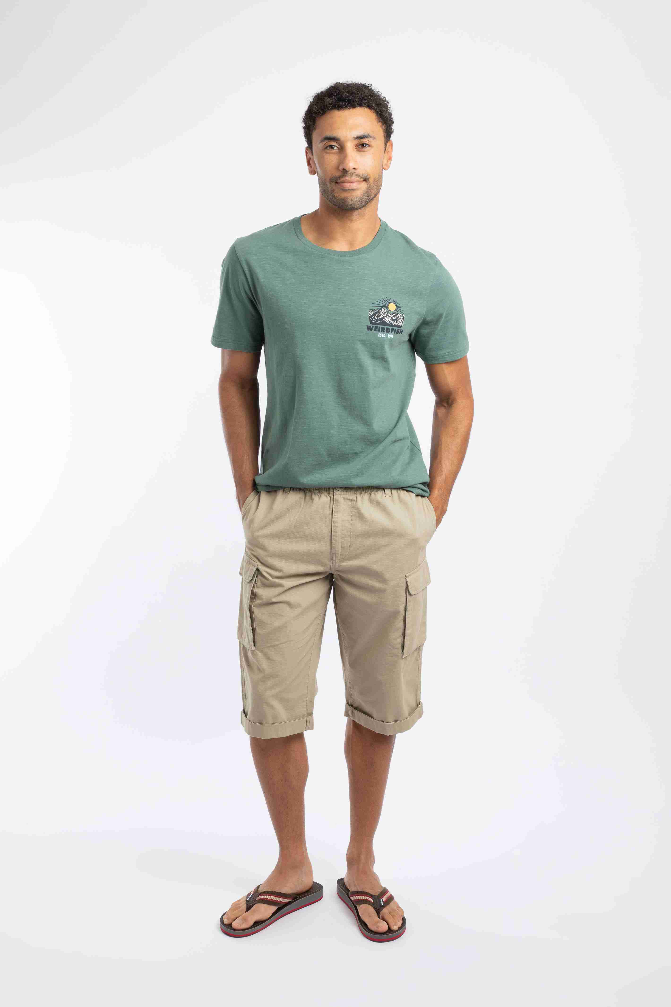 Summersville 3/4 Length Ripstop Cargo Shorts Flint Stone