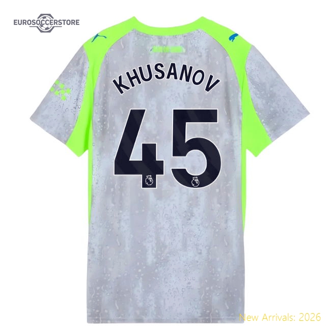 Comfortable Womens Man City Khusanov Jersey 2025-2026 Lightweight