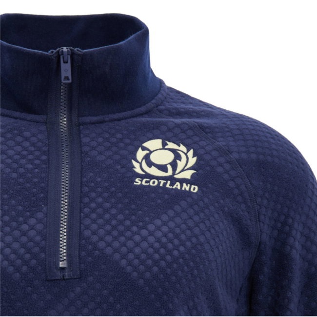 [JED] 2026 2027 Scotland Rugby Travel Full Zip 3D Fleece Kids Apparel (Navy)