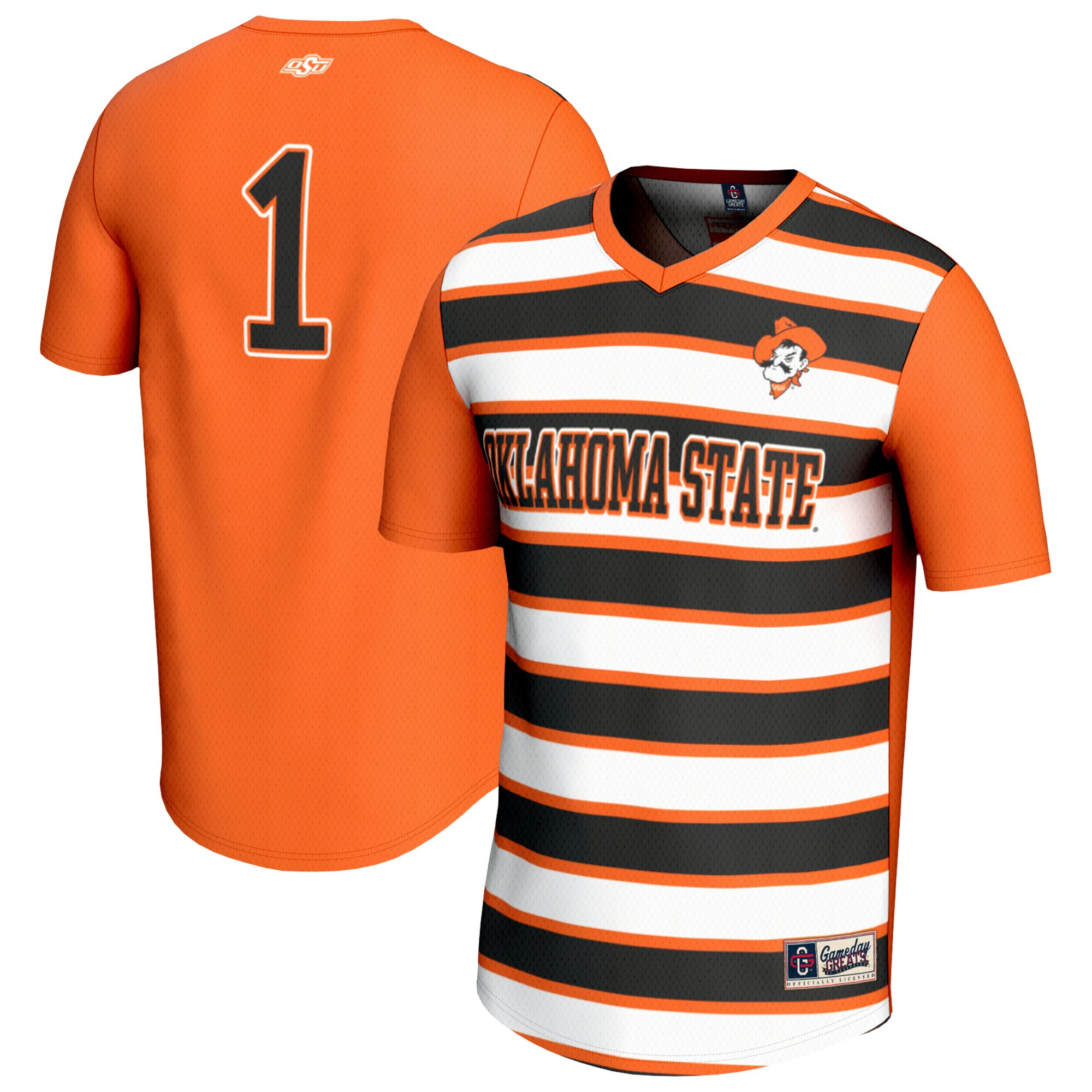 [SJH] Oklahoma State Cowboys GameDay Greats Youth Lightweight Collegiate Soccer Fashion Jersey - Orange