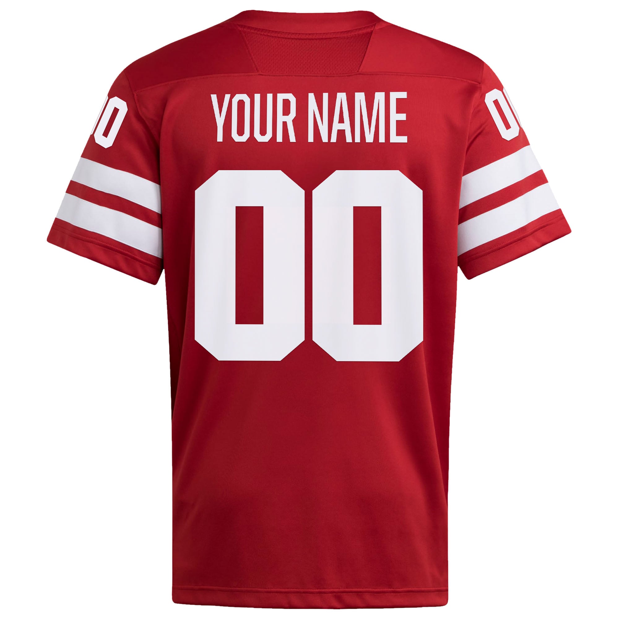 Nebraska Huskers adidas Custom Home Premier Football Jersey - Scarlet