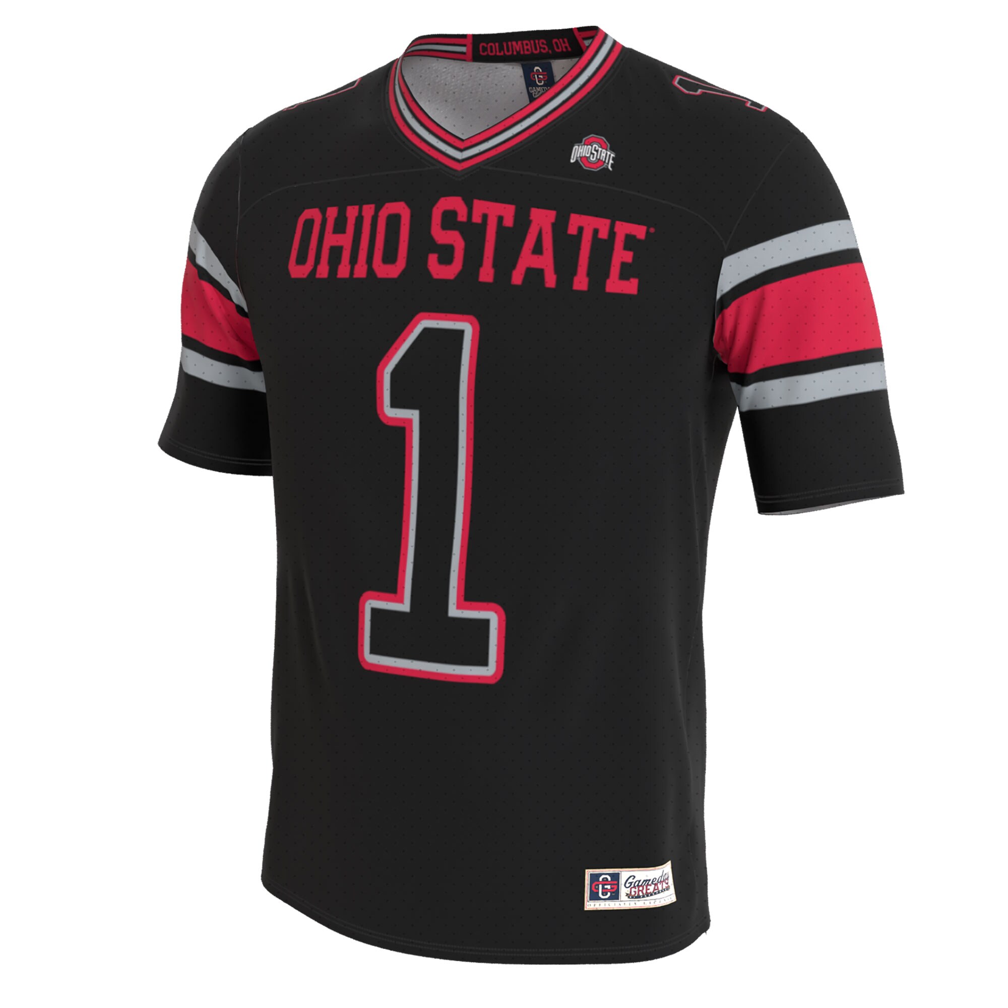 Ohio State Buckeyes GameDay Greats Youth Lightweight Collegiate Football Blackout Fashion Jersey
