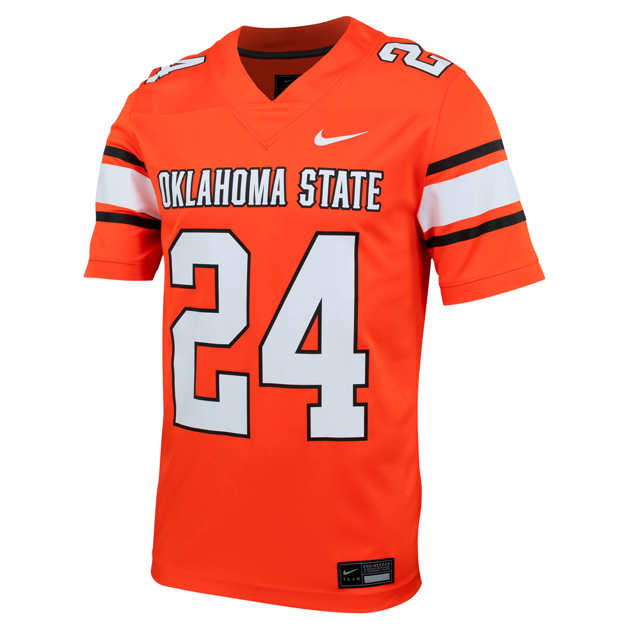 Men's #24 Orange Oklahoma State Cowboys Football Jersey