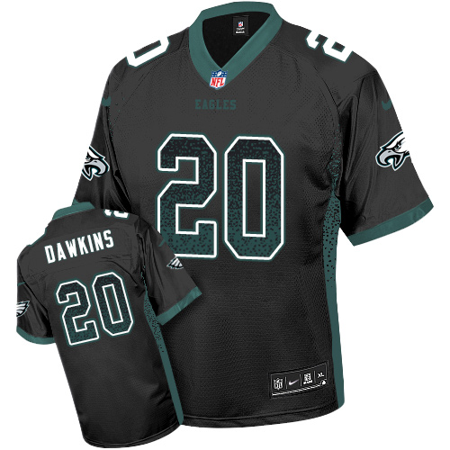 NFL PHI Eagles #20 Brian Dawkins Black Elite Jersey - High Quality