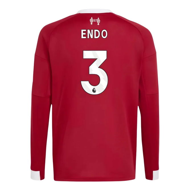 2025-2026 Liverpool Long Sleeve Home Shirt (Kids) (Endo 3)