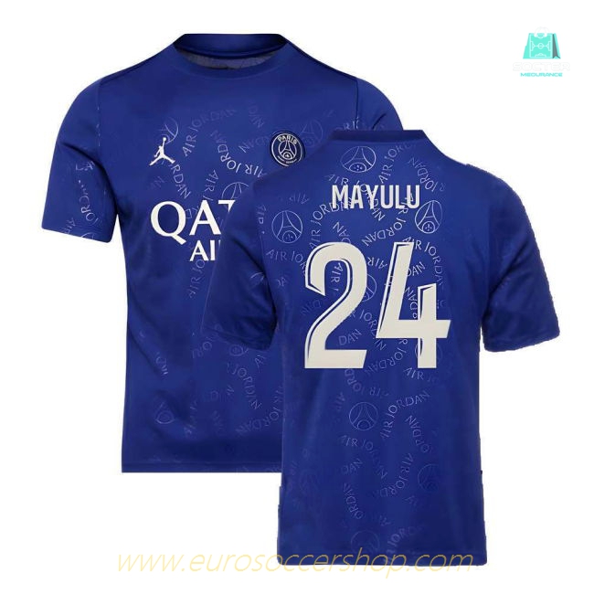 2024-2025 PSG Academy Pro Fourth Pre-Match Top (Blue) (Mayulu 24)