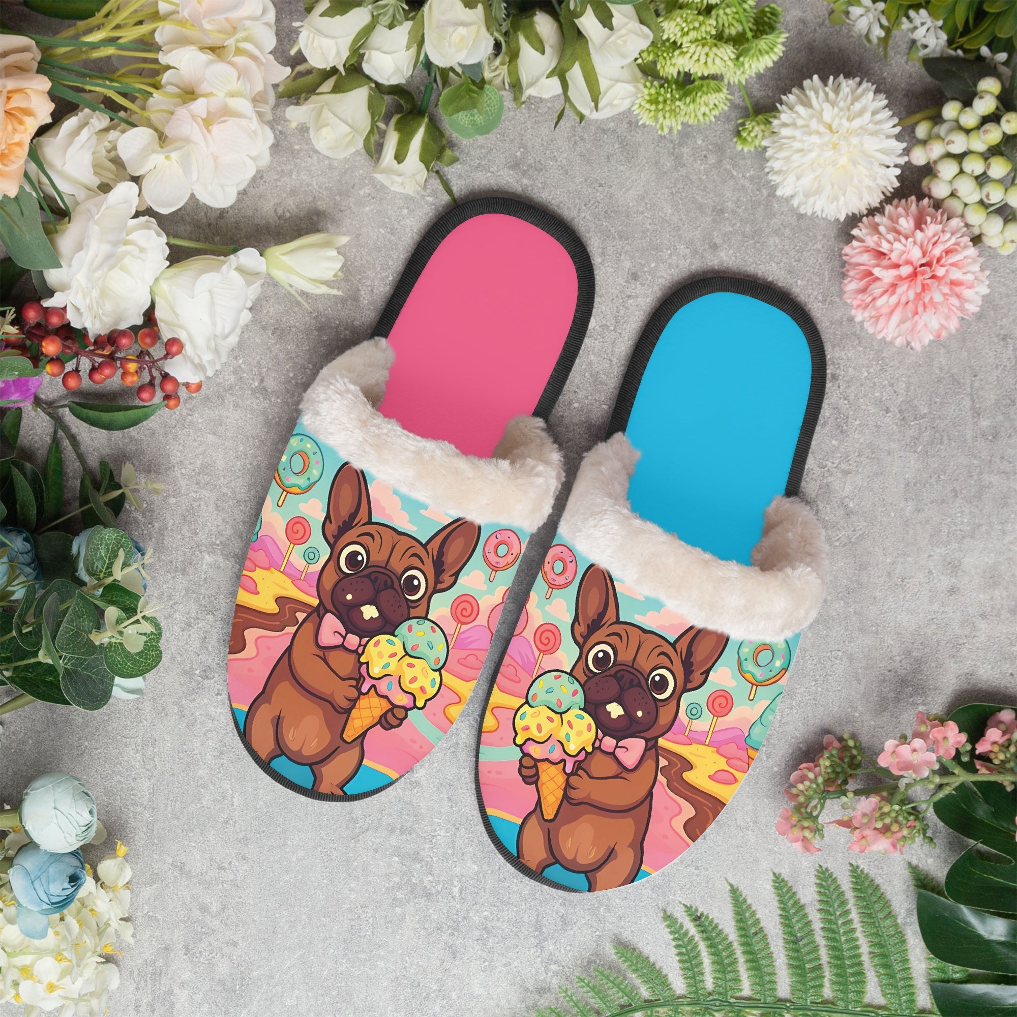 French Bulldog Harry Cozy Winter Slippers Cozy Paw Wear