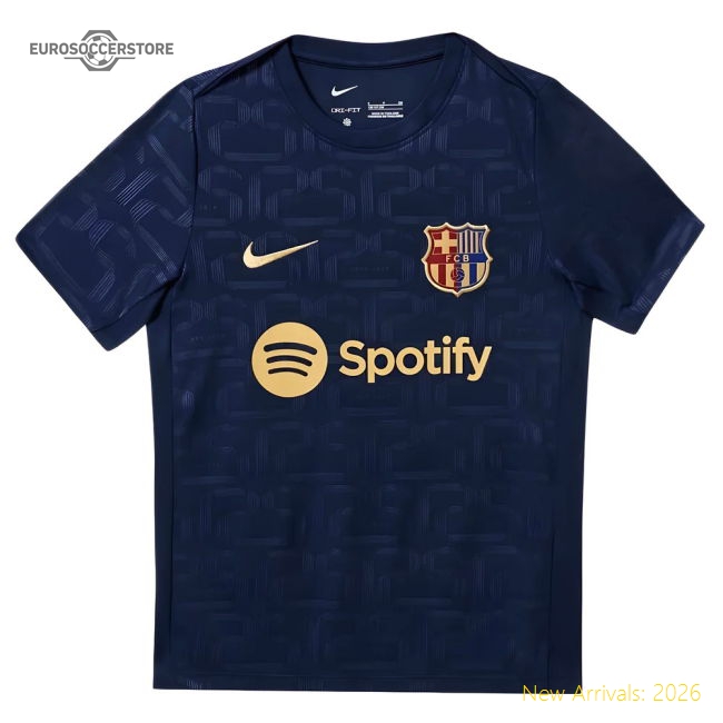 High-Quality 2024-2025 Barcelona Pre-Match Training Shirt (Navy) -