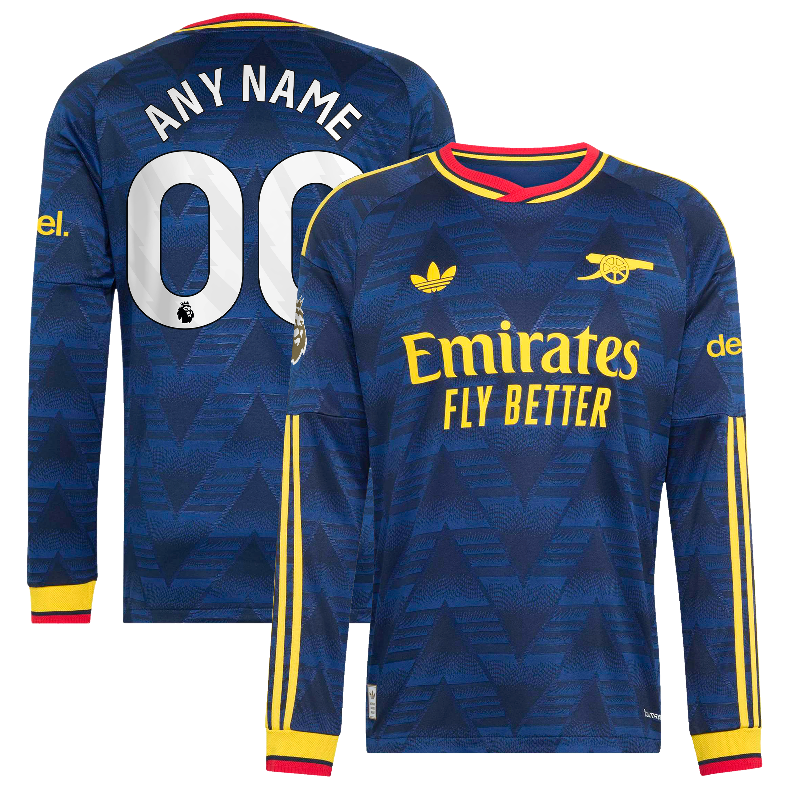 [SJH] Arsenal 2026/27 Away On-Field Authentic Custom Long Sleeve Jersey - Navy