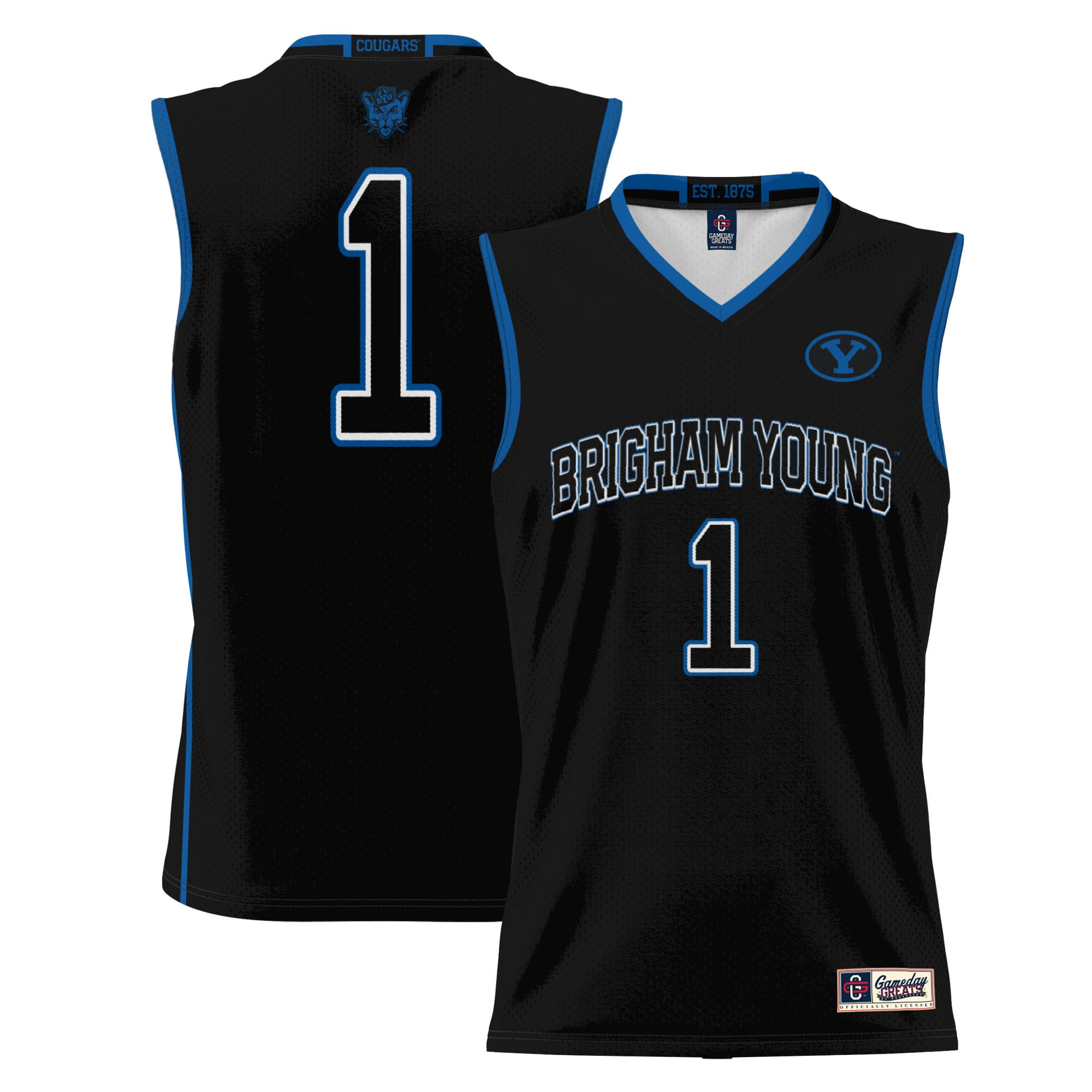 [NJP] Women's BYU Cougars GameDay Greats Lightweight Basketball Jersey - Black