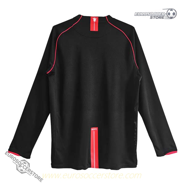 Manchester United 2007-08 Season Away Long Sleeve Vintage Football Jersey