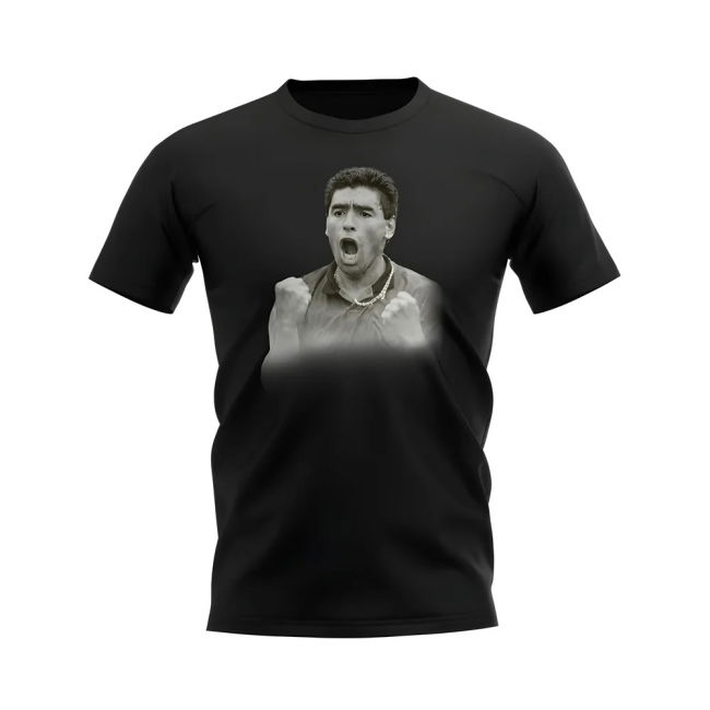 Football Diego Maradona Argentina Legend T-Shirt (Black)