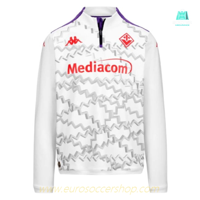 2024-2025 Fiorentina Training Sweat 1/4 Zip (White)