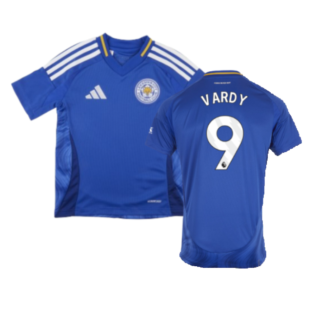 Leicester Leicester City Home Shirt Kids Vardy #9 Durable Material...
