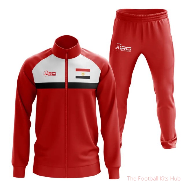 Men Eqypt Concept Football Tracksuit (Red)