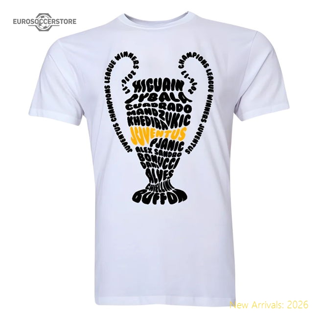 Premium Juventus Champions League Trophy Winners T-Shirt (White) -