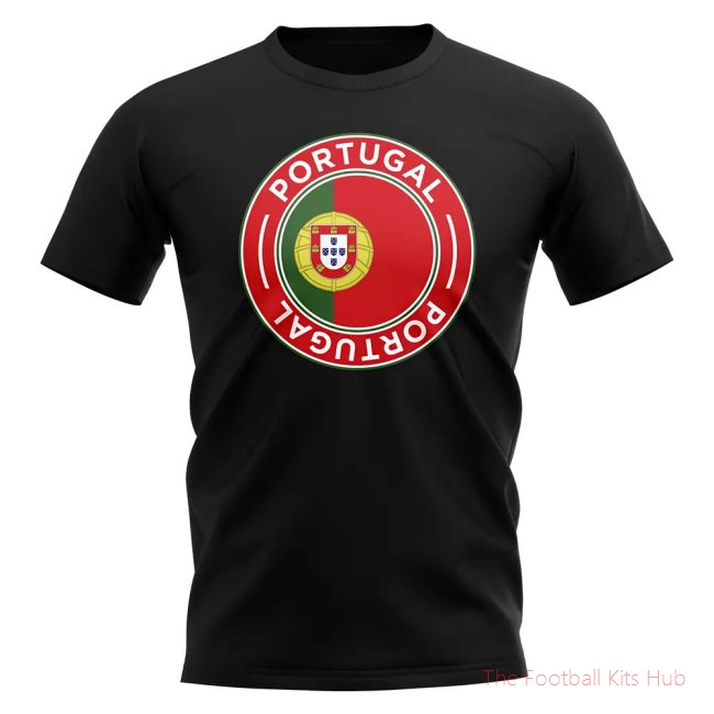 Portugal Football Badge T-Shirt (Black)