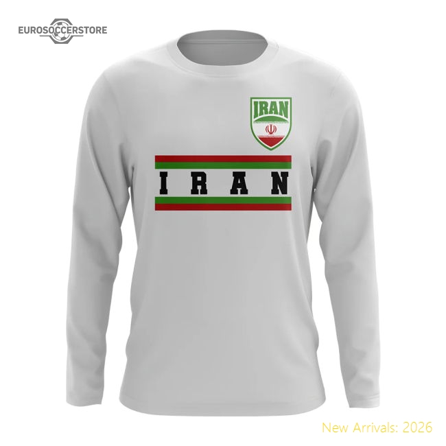 Iran National Team Core Football Country Long Sleeve T-shirt (white)