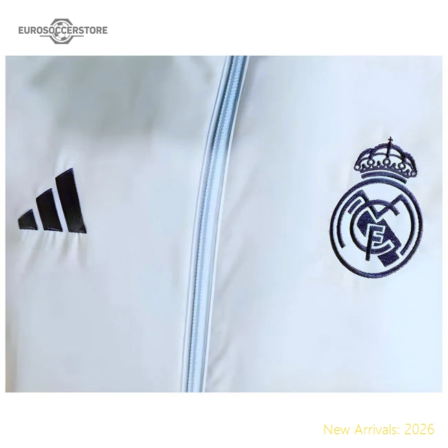 Match-Day 2024-2025 Real Madrid Presentation Jacket (Glow Blue)