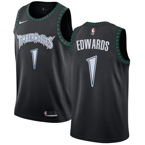 Black Nike Minnesota Timberwolves #1 Clippers Jersey - Moisture-Wicking