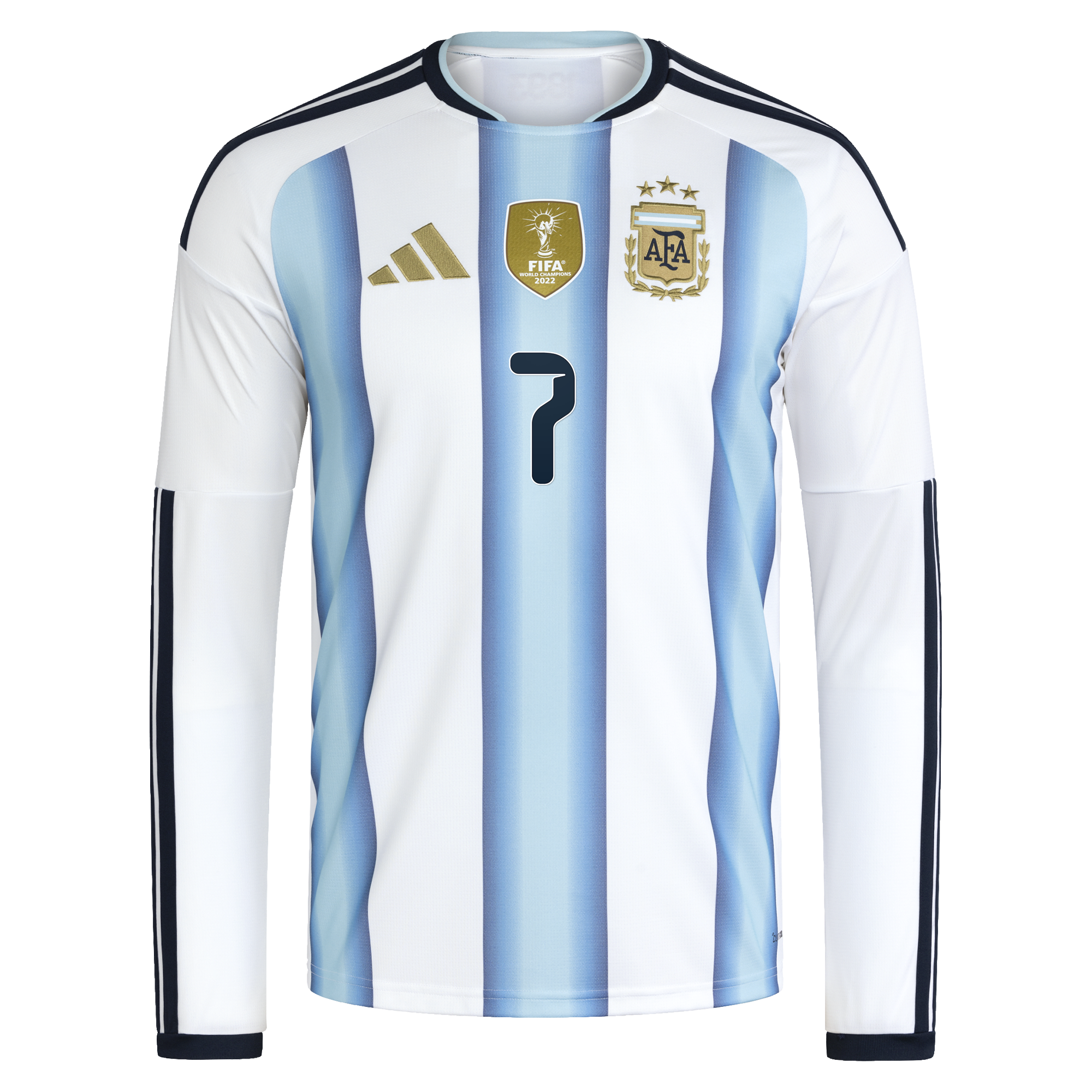 [SJH] Rodrigo De Paul Argentina National Team 2026 Home Replica Long Sleeve Jersey - White