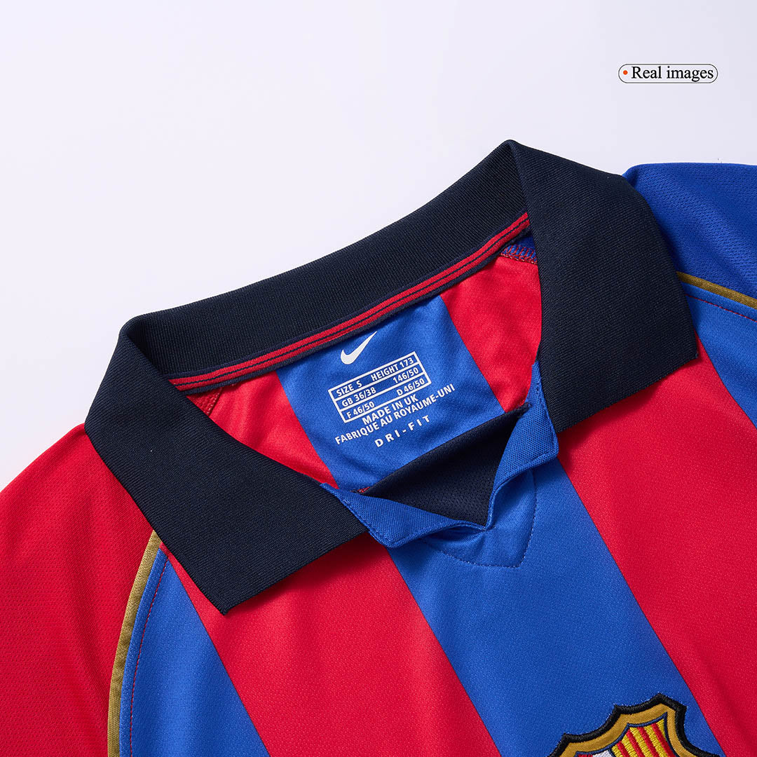 Retro 2001/02 Barcelona Home  Soccer Jersey Authentic Kit