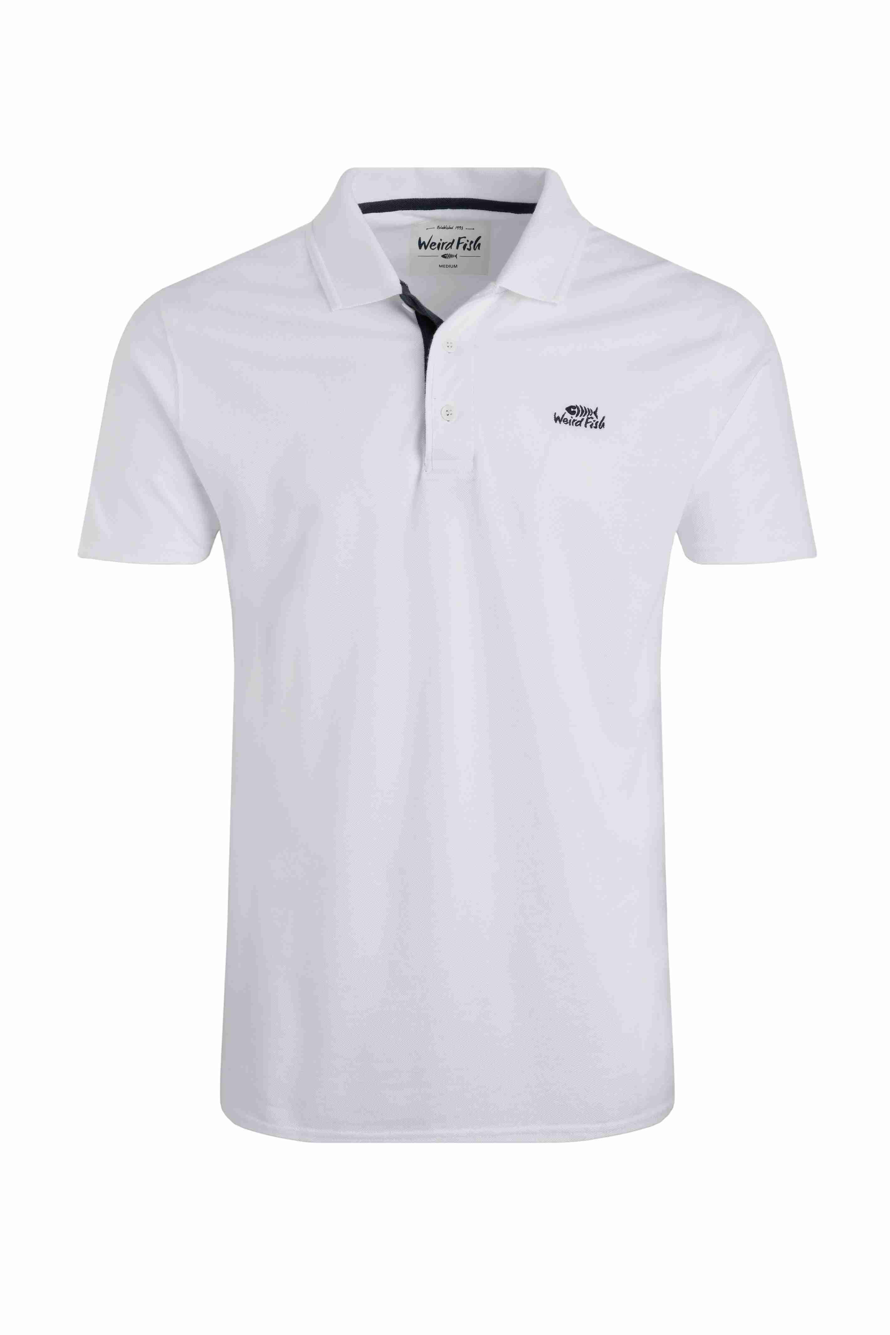 Miles Pique Polo Shirt White