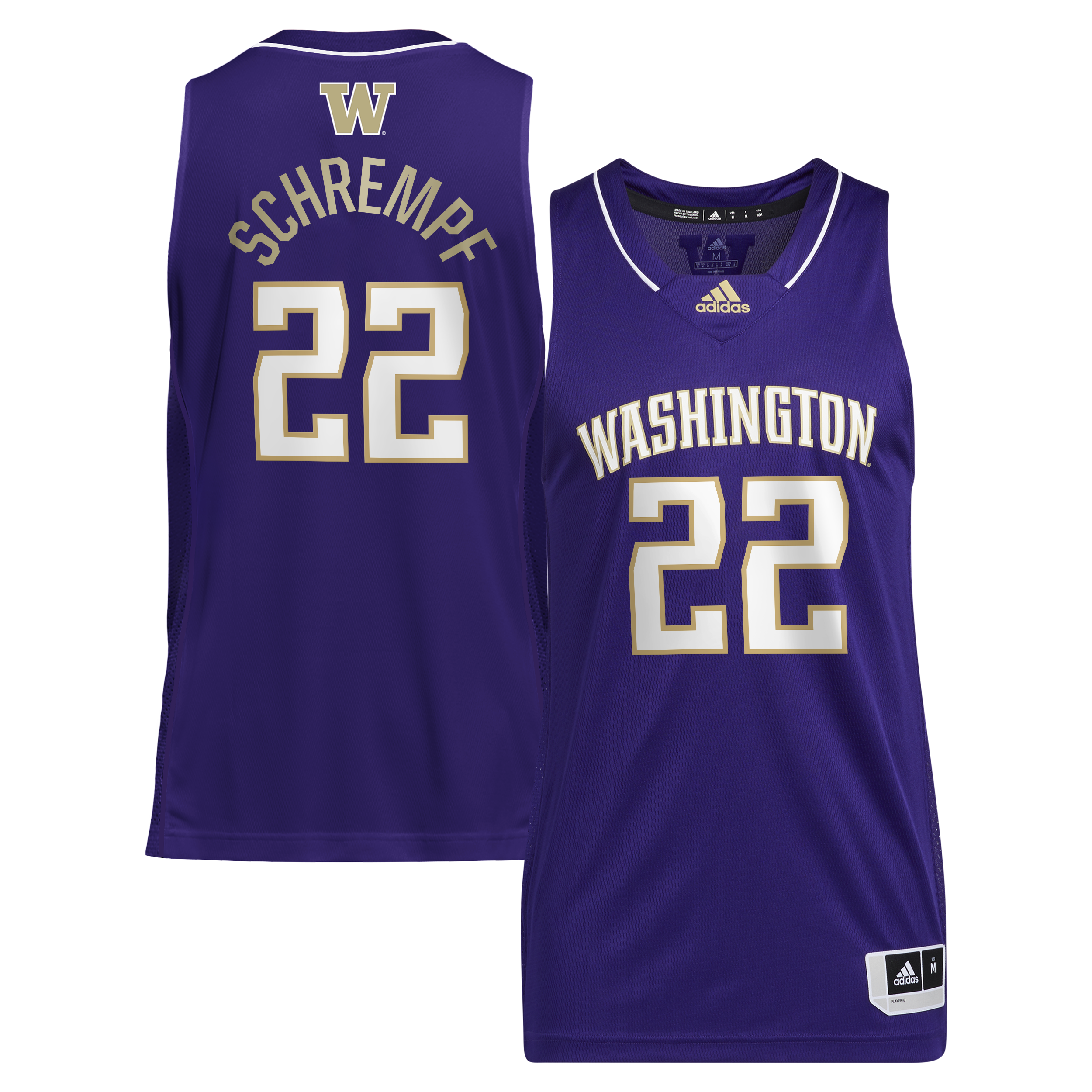 [NJP] Detlef Schrempf Washington Huskies Retired Player Jersey - Purple
