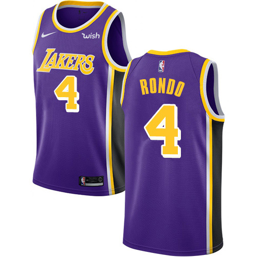 Superior LAL Rajon Rondo #4 2024 Statement Swingman NBA Jersey Purple