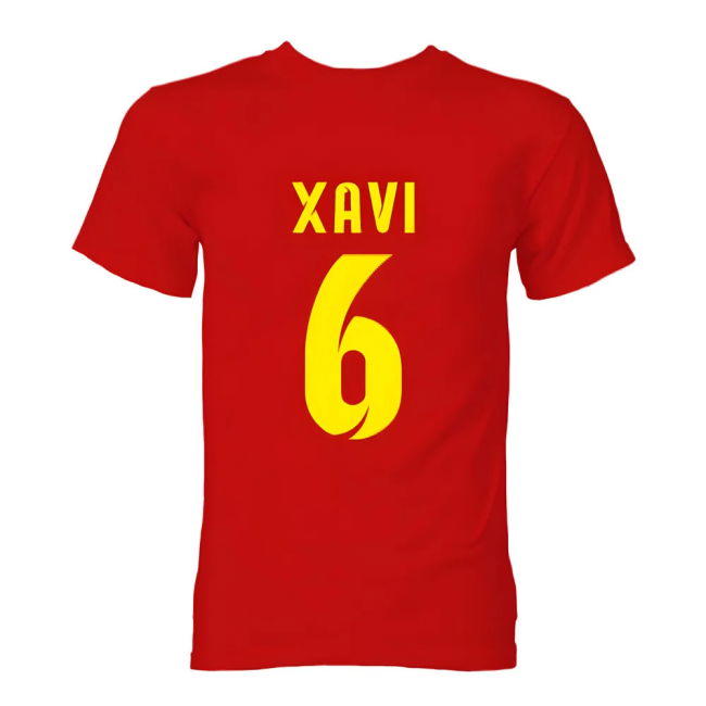 Barcelona Xavi Hero T-Shirt (Red) Jersey - Elite - Soccer- Casual