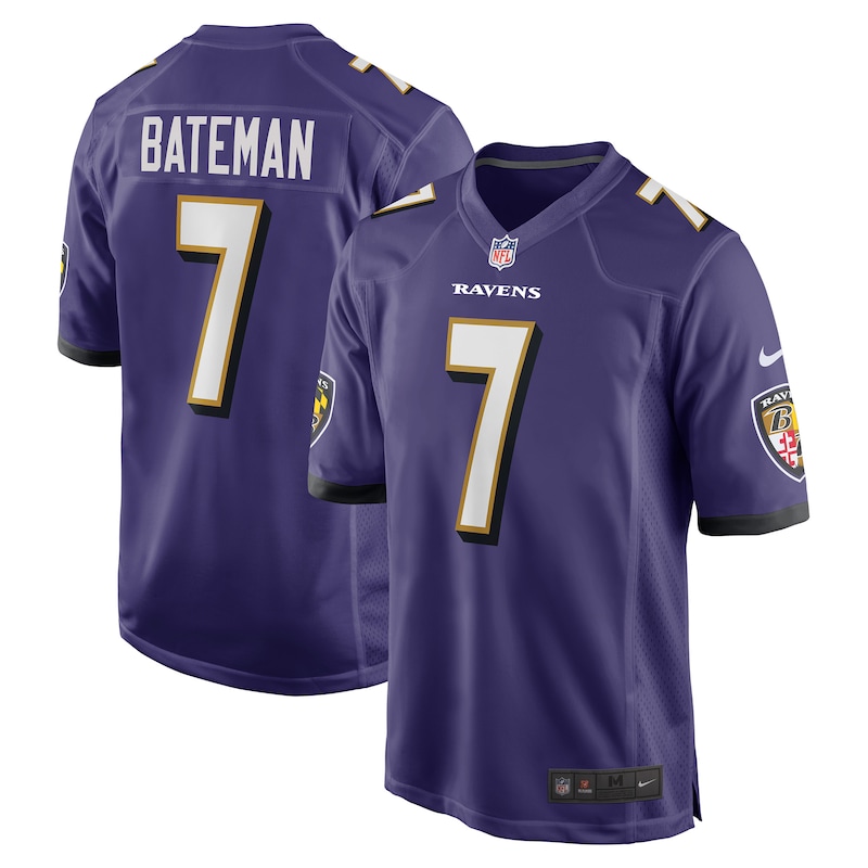 None Rashod Bateman Baltimore Ravens NFL Team Replica Jersey
