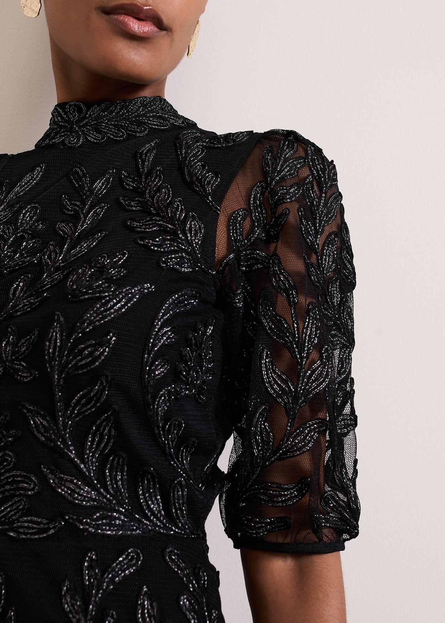 Misha Tapework Shimmer Dress